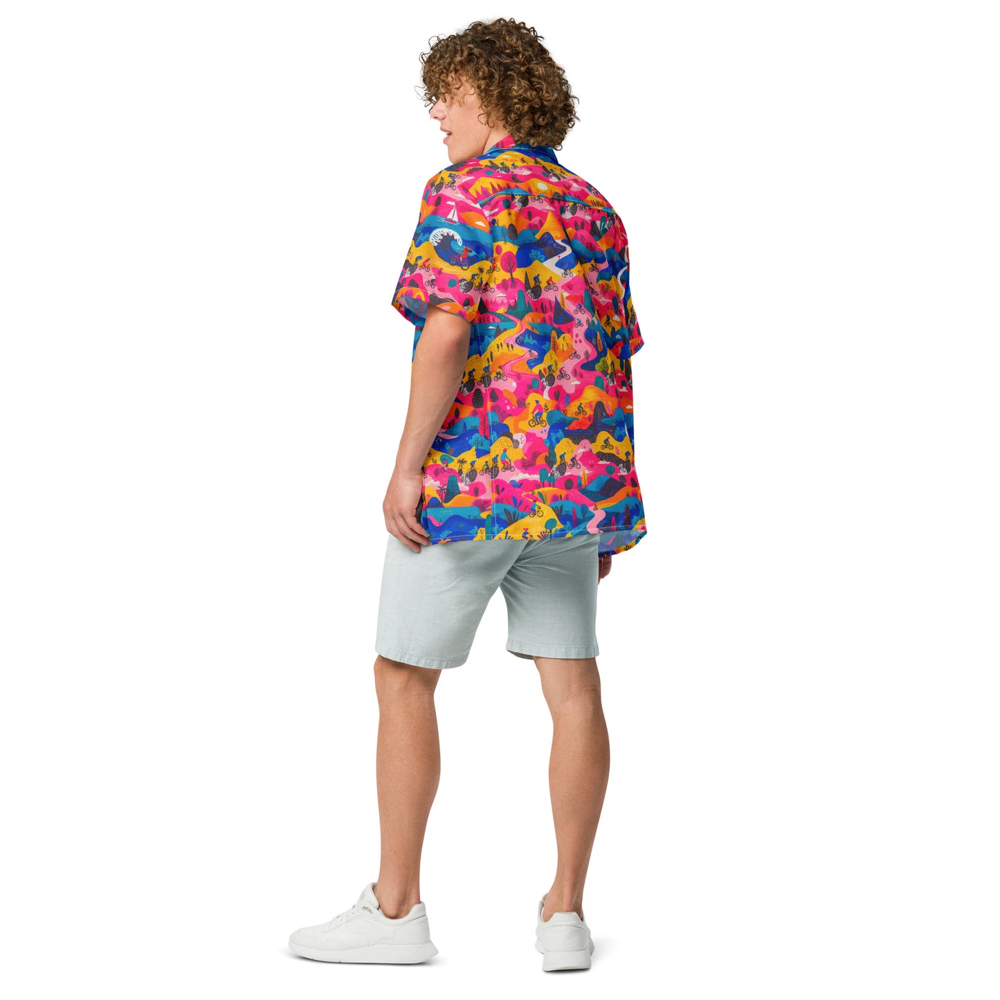 "I want to ride my bycicle!" #1 - Unisex-Hemd mit Knöpfen