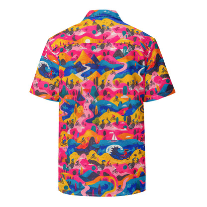 "I want to ride my bycicle!" #1 - Unisex-Hemd mit Knöpfen