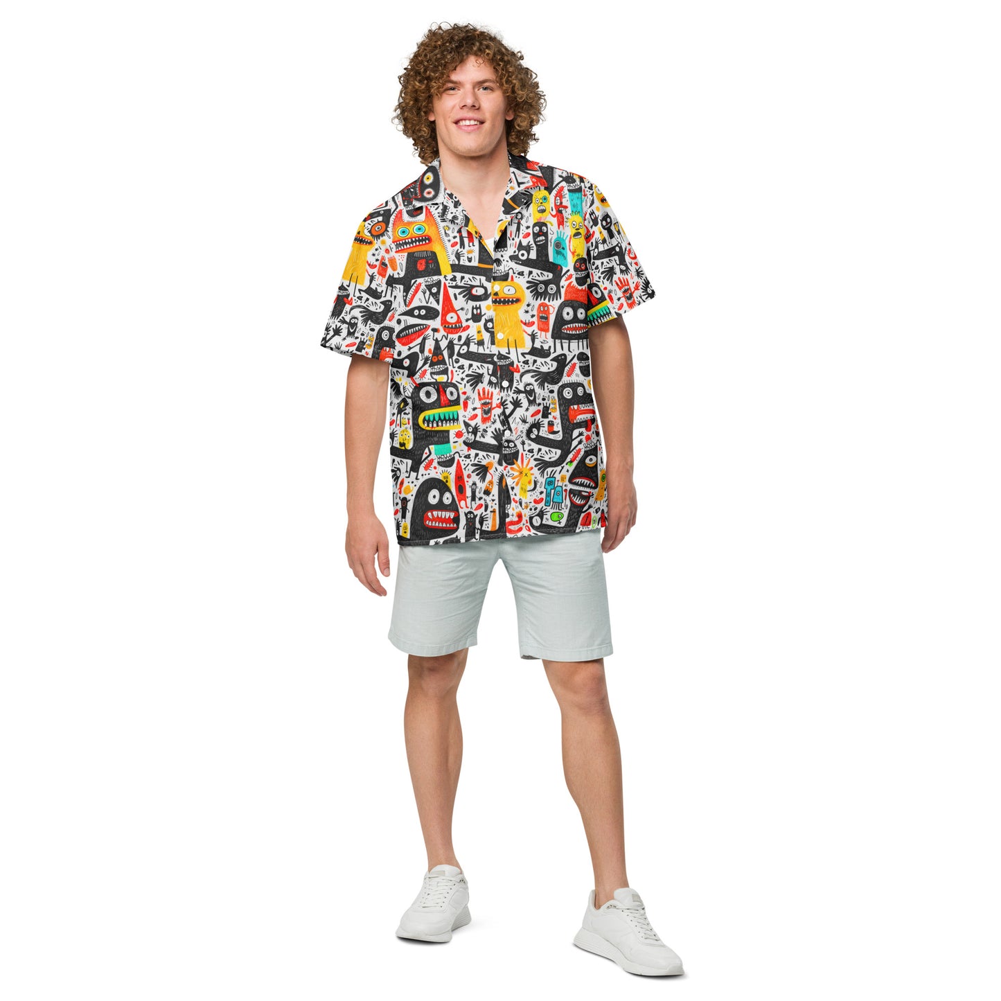 "Crazy Monsters!" #1 - Unisex-Hemd mit Knöpfen