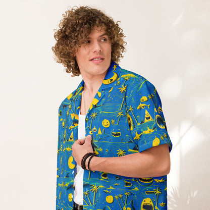 "Crazy Beach! #1" - Unisex-Hemd mit Knöpfen