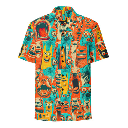 "Crazy Dogz!" #1 - Unisex-Hemd mit Knöpfen - "Wuff!"-Edition