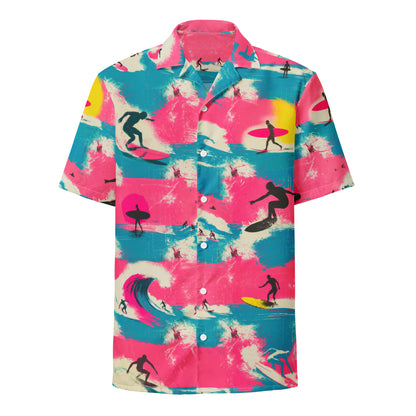 "Crazy Surf!" #1 - Unisex-Hemd mit Knöpfen