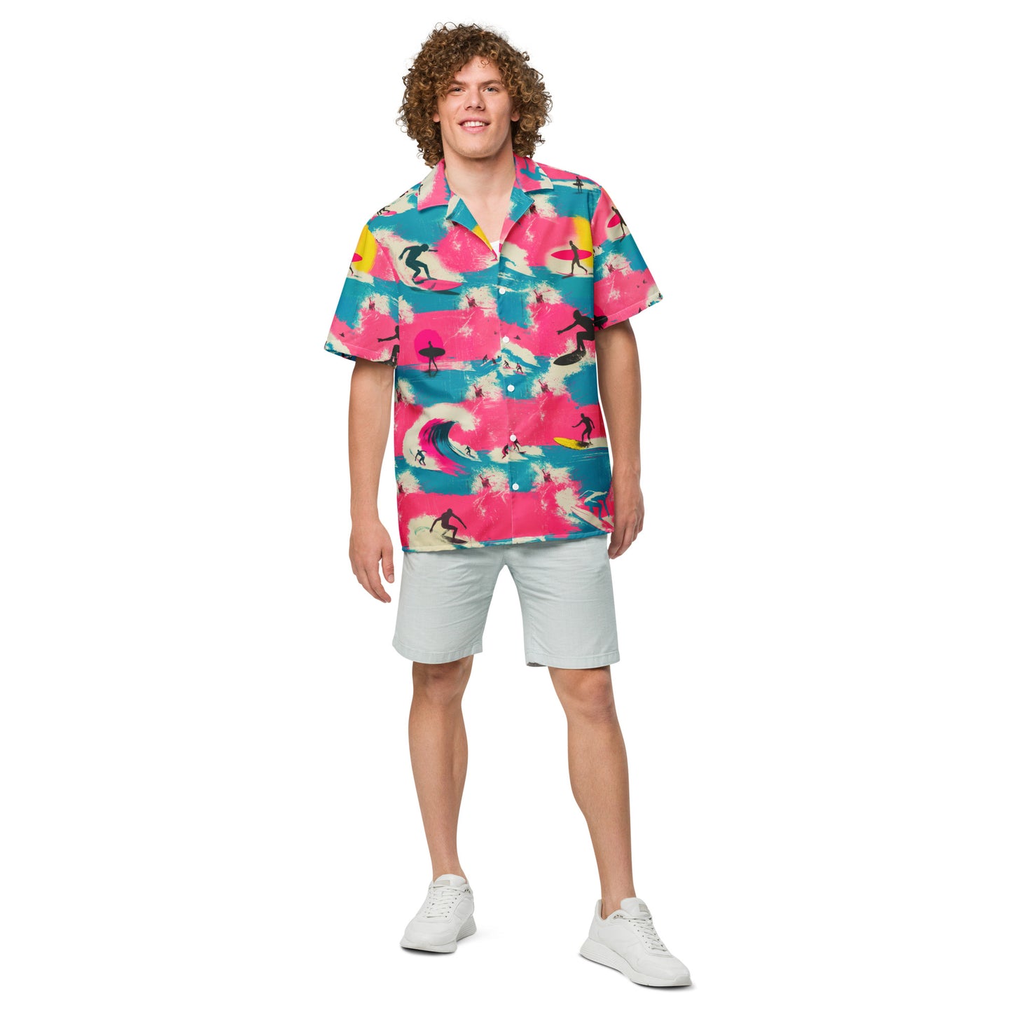 "Crazy Surf!" #1 - Unisex-Hemd mit Knöpfen