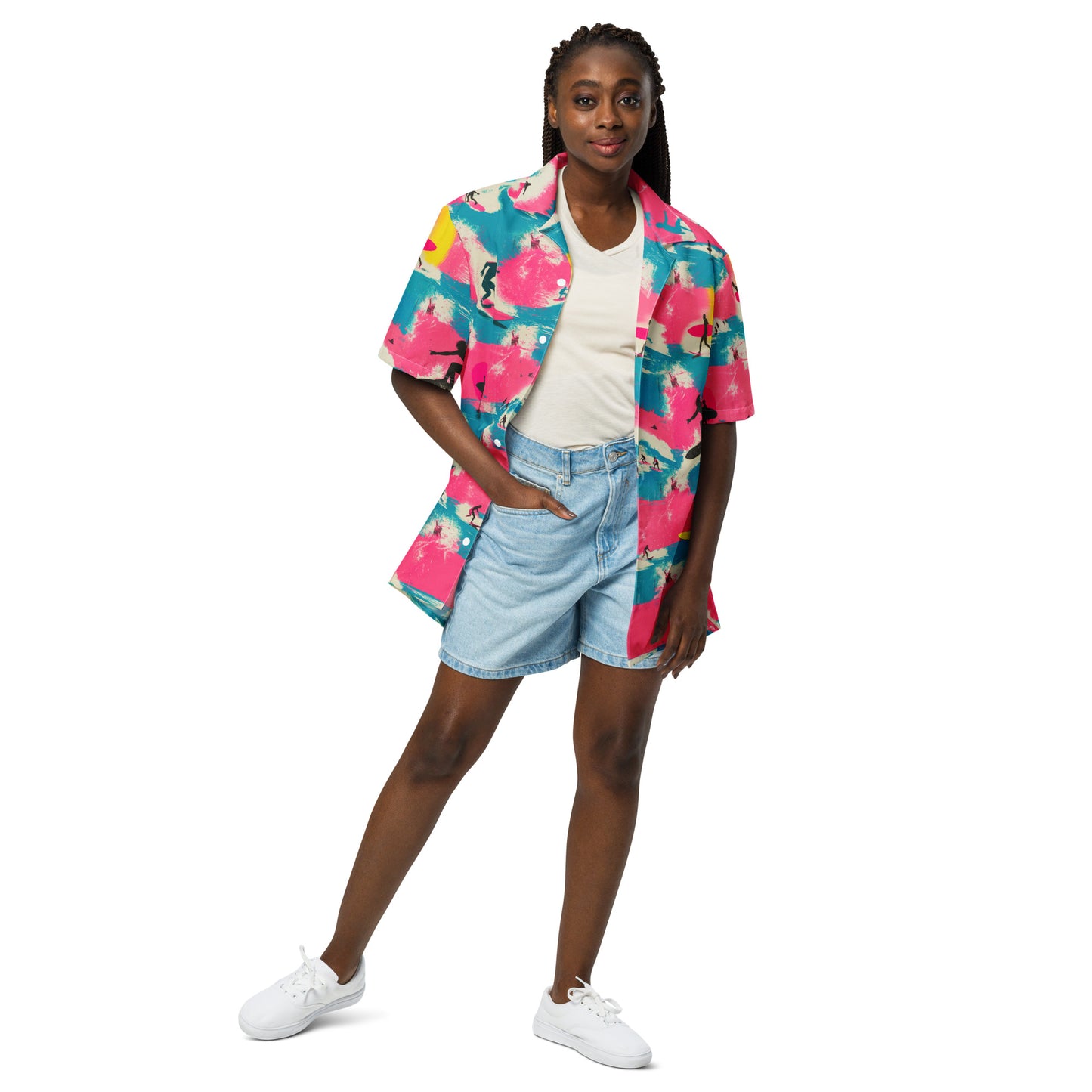 "Crazy Surf!" #1 - Unisex-Hemd mit Knöpfen