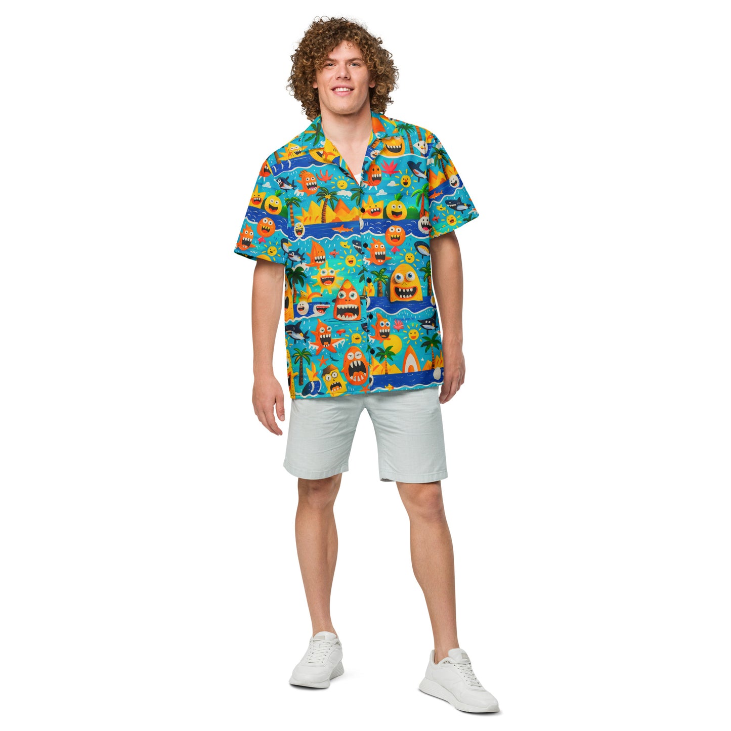 "Crazy Beach!" #2 - Unisex-Hemd mit Knöpfen