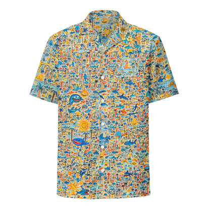 "Crazy Beach!" #3 - Unisex-Hemd mit Knöpfen