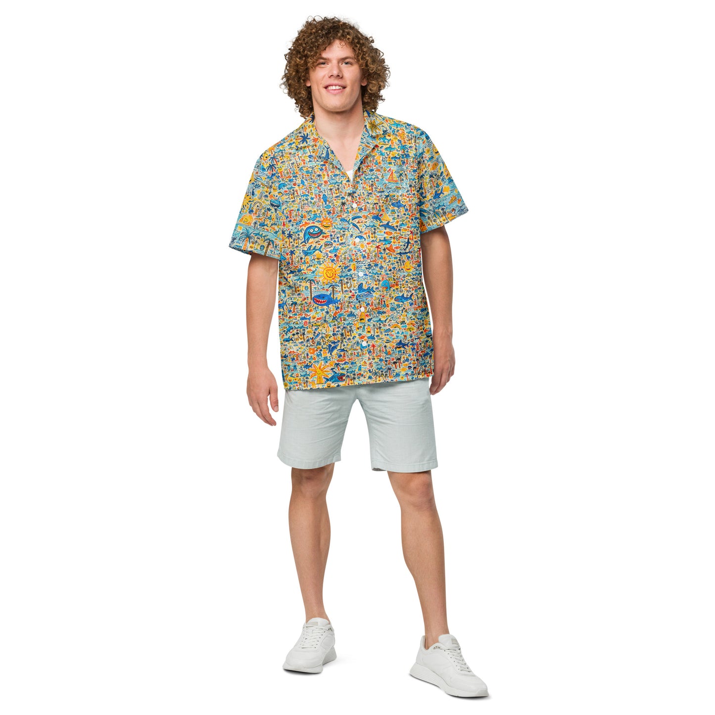 "Crazy Beach!" #3 - Unisex-Hemd mit Knöpfen