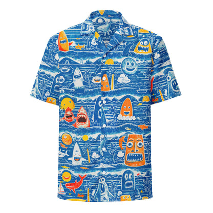 "Crazy Beach!" #4 - Unisex-Hemd mit Knöpfen