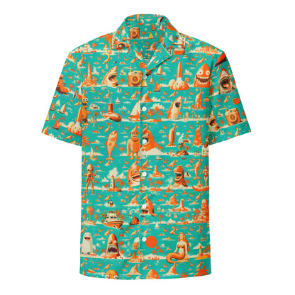 "Crazy Beach!" #5 - Unisex-Hemd mit Knöpfen