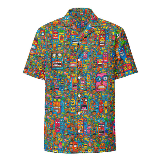 "Tiki-Madness!" #1 - Unisex-Hemd mit Knöpfen