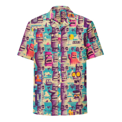 "Tiki-Madness" #2 - Unisex-Hemd mit Knöpfen