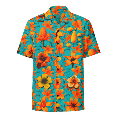 "Floral Classic" #1 - Unisex-Hemd mit Knöpfen