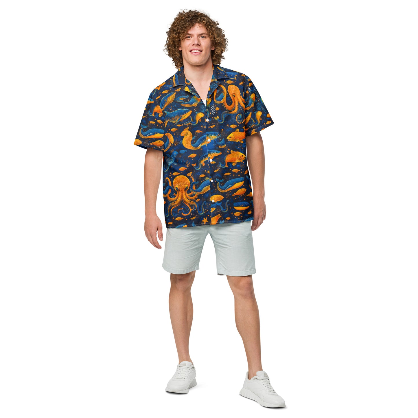 "Underwater" #1 - Unisex-Hemd mit Knöpfen