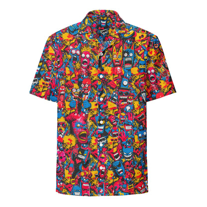 "Crazy Superheroes!" #1 - Unisex-Hemd mit Knöpfen