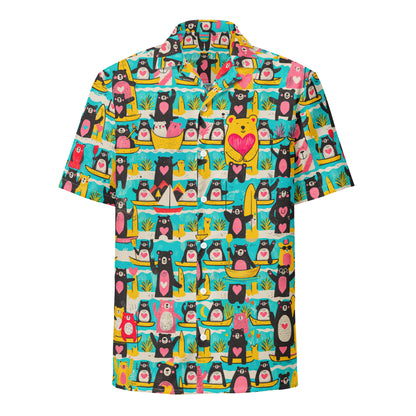 "Happy Bears - on SUPs!" #1 - Unisex-Hemd mit Knöpfen