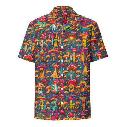 "Psychedelic Shrooms!" #1 - Unisex-Hemd mit Knöpfen