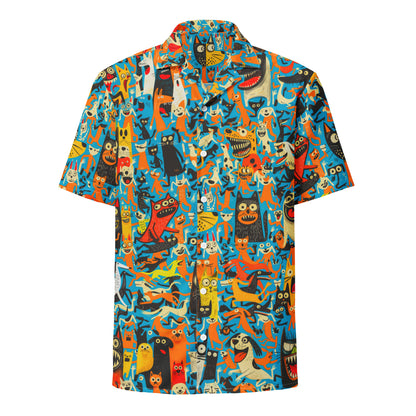 "Crazy Dogz!" #9 - Unisex-Hemd mit Knöpfen - "Wuff!"-Edition