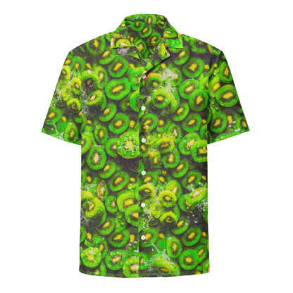 "Fresh Fruits!" #4 - Unisex-Hemd mit Knöpfen - Kiwi-Edition!