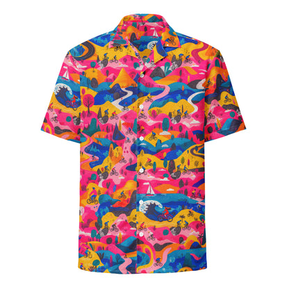 "I want to ride my bycicle!" #1 - Unisex-Hemd mit Knöpfen