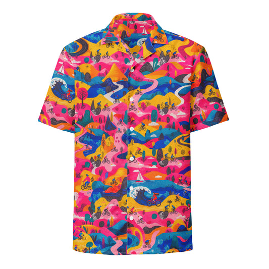 "I want to ride my bycicle!" #1 - Unisex-Hemd mit Knöpfen