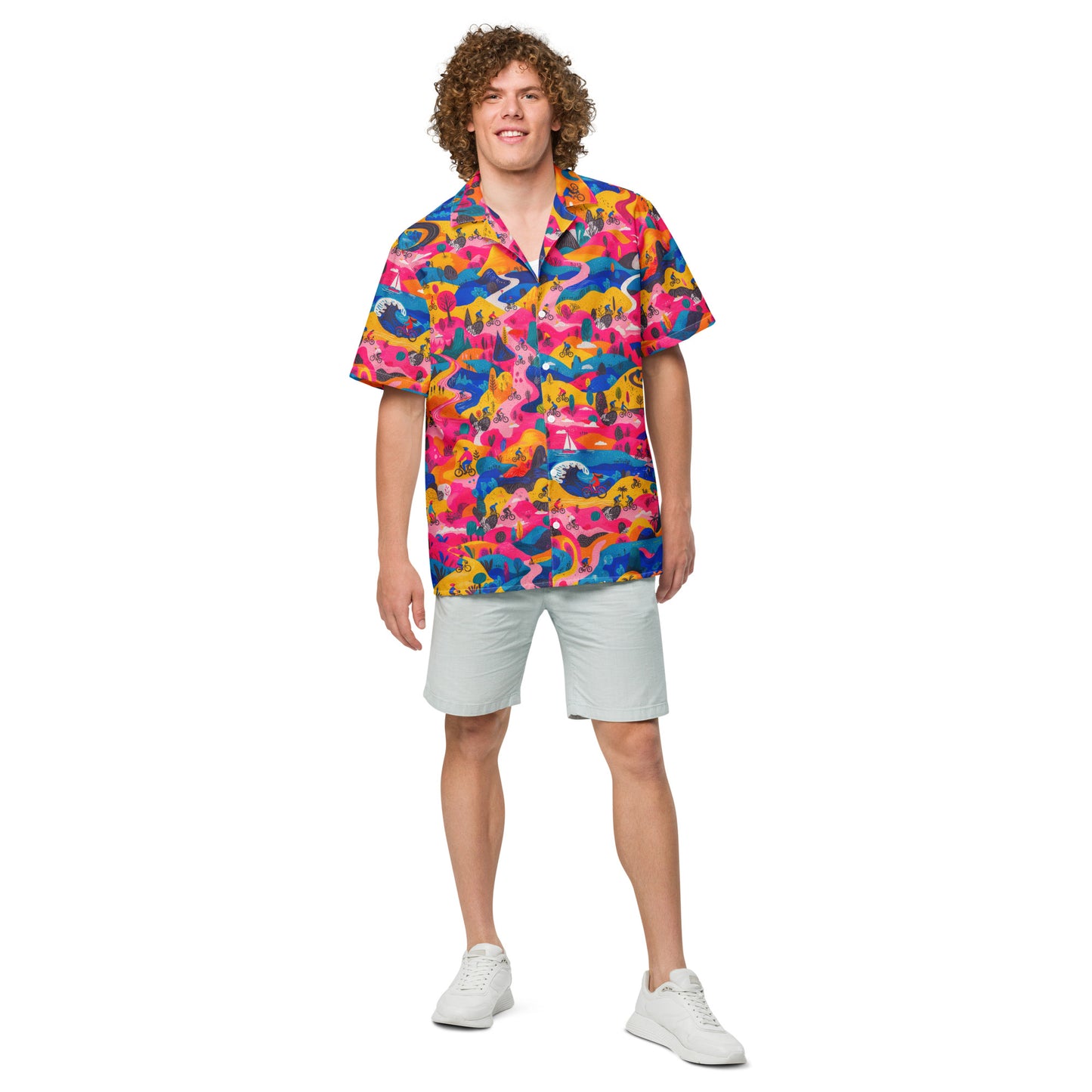"I want to ride my bycicle!" #1 - Unisex-Hemd mit Knöpfen