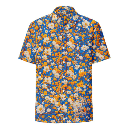 "Flowers" #1 - Unisex-Hemd mit Knöpfen
