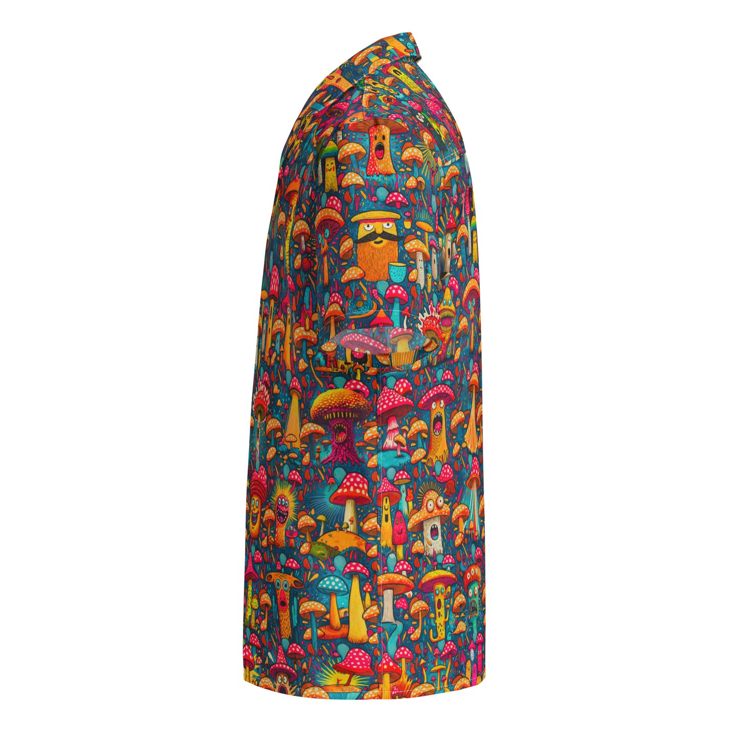 "Psychedelic Shrooms!" #1 - Unisex-Hemd mit Knöpfen