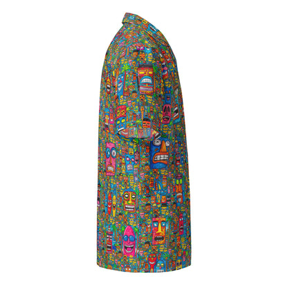 "Tiki-Madness!" #1 - Unisex-Hemd mit Knöpfen