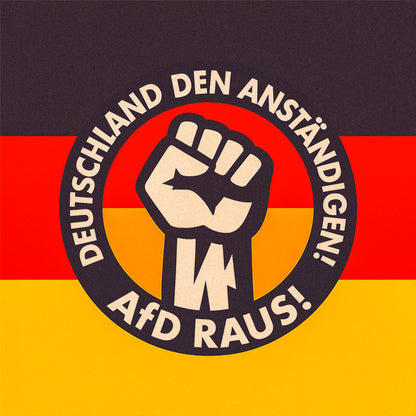 Sticker "Deutschland den Anständigen! AfD raus!" (25/50/100 Stk.)