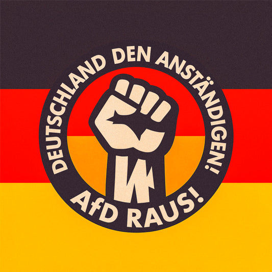 Sticker "Deutschland den Anständigen! AfD raus!" (25/50/100 Stk.)