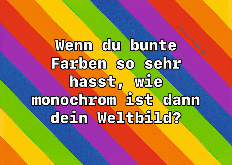 Sticker "Monochromes Weltbild" [7x10cm] (25/50/100 St.)