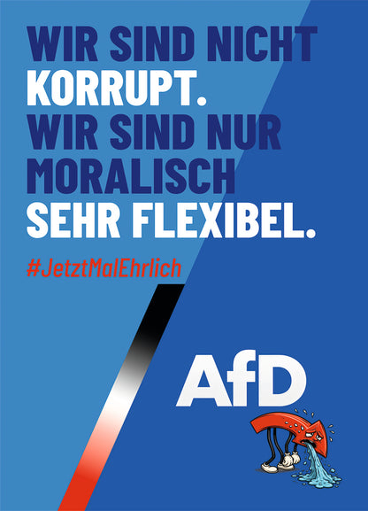 Sticker "Moralisch flexibel" [10,5x15cm] (25/50/100 St.)