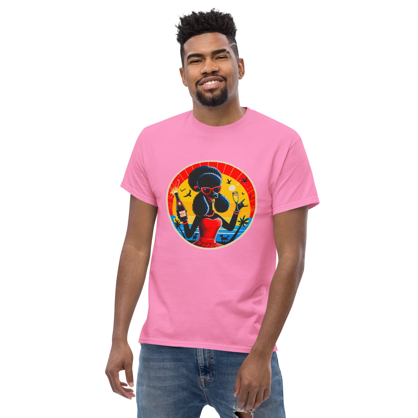 Klassisches Unisex T-"Dogs On Vacation"-Kollektion - Black Royal Poodle (female) #2 - Klassisches Unisex-T-Shirt - 13 verschiedene Farben