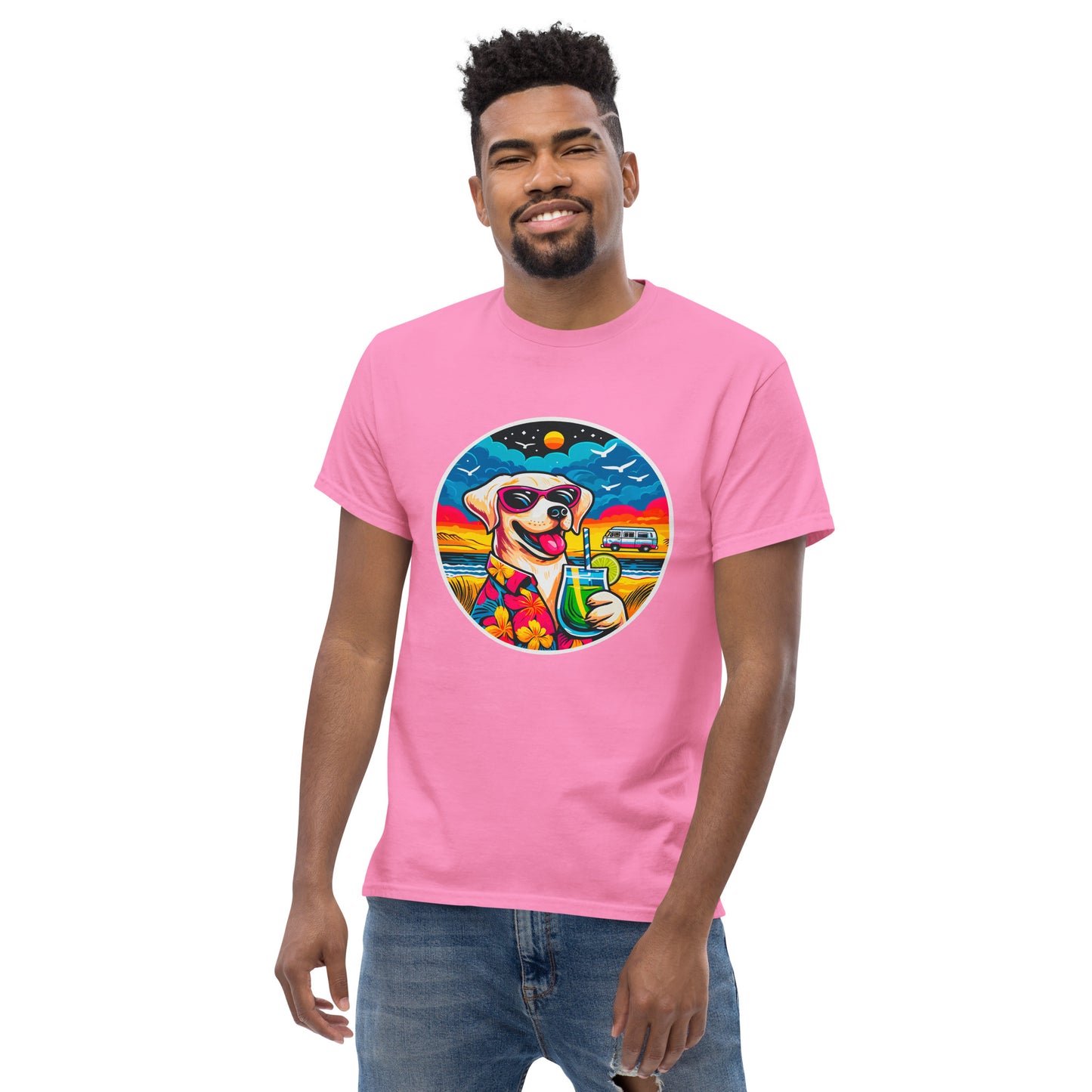 "Dogs On Vacation"-Kollektion - White Labbi - Klassisches Unisex-T-Shirt - 13 verschiedene Farben