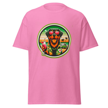 "Dogs On Vacation"-Kollektion - Rottweiler - Klassisches Unisex-T-Shirt - 13 verschiedene Farben