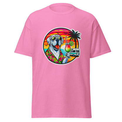 "Dogs On Vacation"-Kollektion - White Mastiff - Klassisches Unisex-T-Shirt - 13 verschiedene Farben