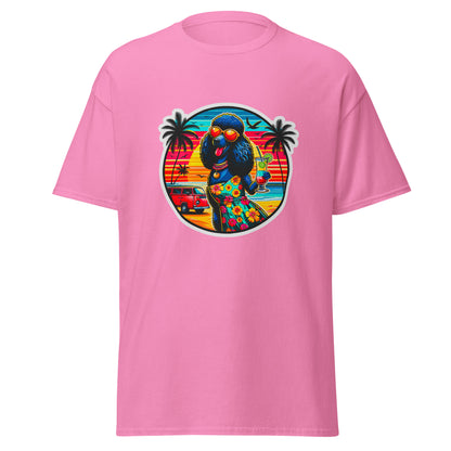 "Dogs On Vacation"-Kollektion - Schwarzer Großpudel (female) - Klassisches Unisex-T-Shirt - 13 verschiedene Farben