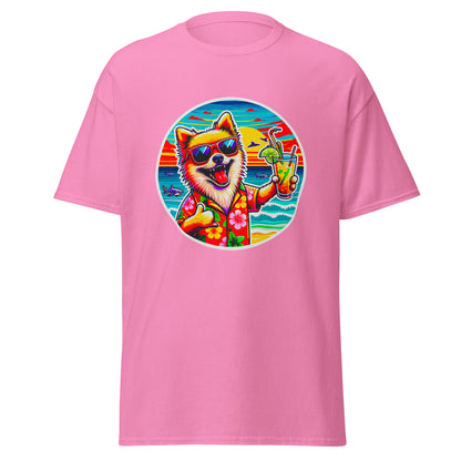 "Dogs On Vacation"-Kollektion - Pomeranian - Klassisches Unisex-T-Shirt - 13 verschiedene Farben