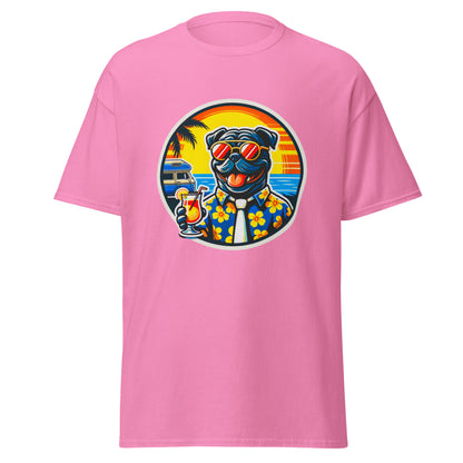 "Dogs On Vacation"-Kollektion - Black Bulldog - Klassisches Unisex-T-Shirt - 13 verschiedene Farben