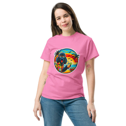 "Dogs On Vacation"-Kollektion - Black Royal Poodle #2 - Klassisches Unisex-T-Shirt - 13 verschiedene Farben