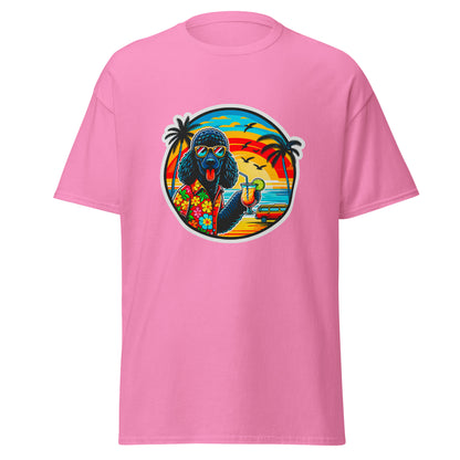 "Dogs On Vacation"-Kollektion - Black Royal Poodle #2 - Klassisches Unisex-T-Shirt - 13 verschiedene Farben