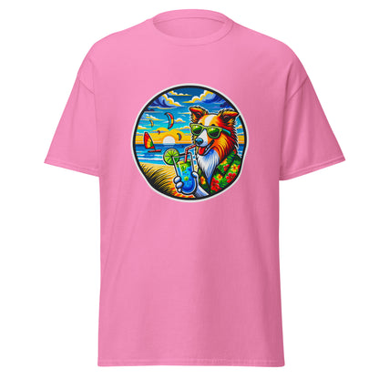 "Dogs On Vacation"-Kollektion - Australian Shepherd #4 (at Baltic Sea) - Klassisches Unisex-T-Shirt - 13 verschiedene Farben