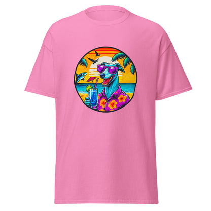 "Dogs On Vacation"-Kollektion - Greyhound - Klassisches Unisex-T-Shirt - 13 verschiedene Farben