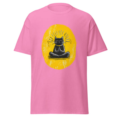 "YELLOW!" - Yoga-Cat - Klassisches Unisex T-Shirt - in 4 Farben