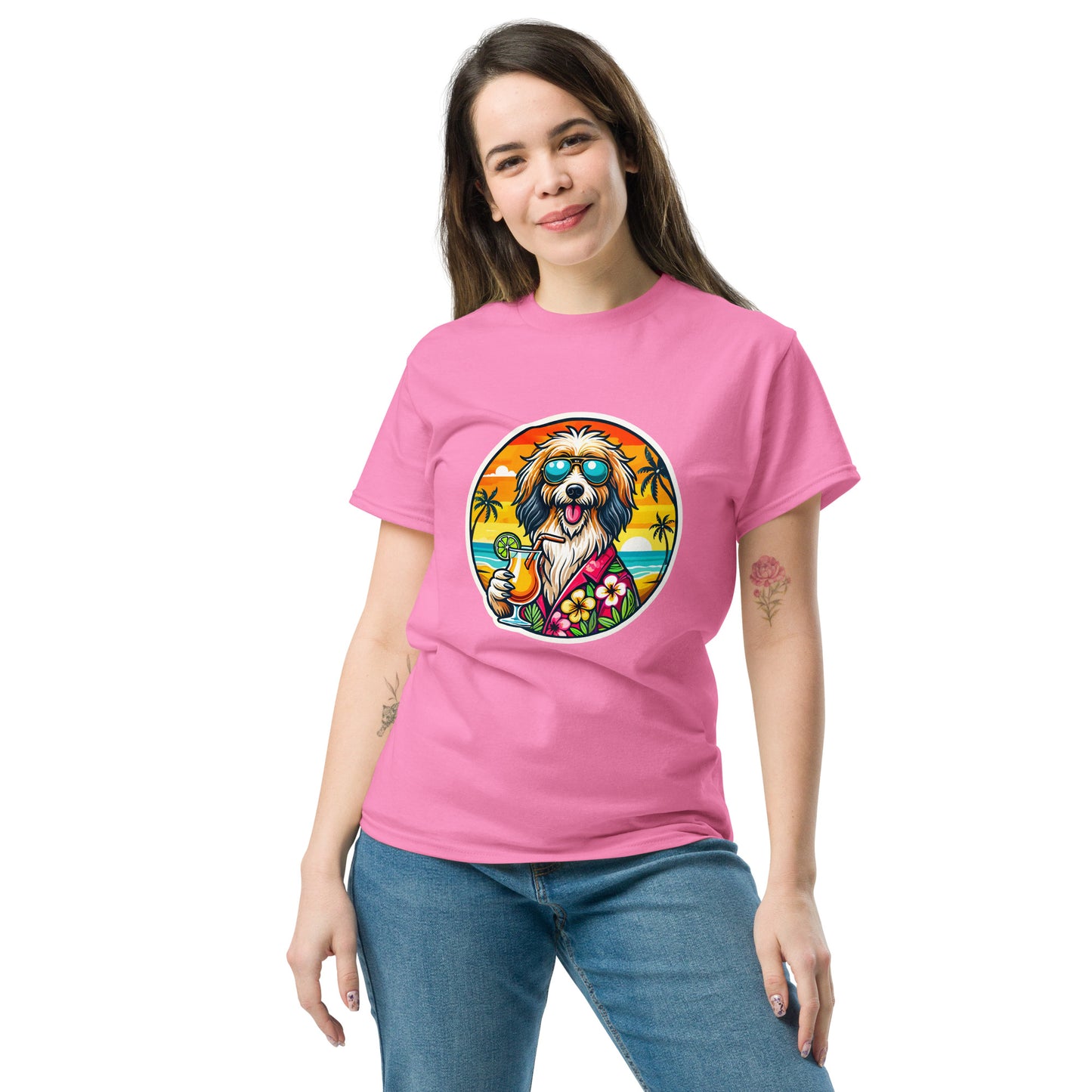 Schafspudel"Dogs On Vacation"-Kollektion - Schafpudel - Klassisches Unisex-T-Shirt - 13 verschiedene Farben