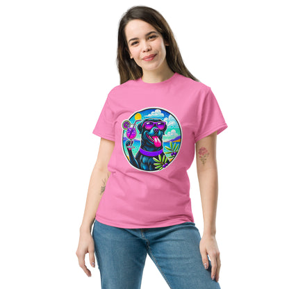 "Dogs On Vacation"-Kollektion - Black Labbi #3 - Klassisches Unisex-T-Shirt - 13 verschiedene Farben