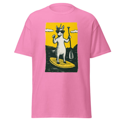 "YELLOW!" - Unicorn on a SUP! - Klassisches Unisex T-Shirt - in 4 Farben