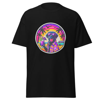 "Dogs On Vacation"-Kollektion - Black Labrador #1 - Klassisches Unisex-T-Shirt - 13 verschiedene Farben