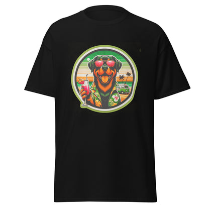 "Dogs On Vacation"-Kollektion - Rottweiler - Klassisches Unisex-T-Shirt - 13 verschiedene Farben