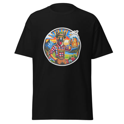 "Dogs On Vacation"-Kollektion - Schäferhund #1 (in Bavaria) - Klassisches Unisex-T-Shirt - 13 verschiedene Farben